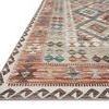 Low-pile Zion rug shown at a shallow side angle highlighting texture and edge detail