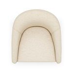 Overhead view of Levi Boucle Dining Chair highlighting rounded back and seat proportions in cream