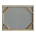 Back view of canvas showing wooden support stretcher bars without frame