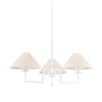 Product Image 1 for Gladwyne 3-Light Textured White Steel Chandelier from Mitzi