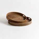 Product Image 2 for Burma Rattan Round Ottoman Trays Large, Set Of 2 from Napa Home And Garden