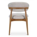 Back view of Ellie Dining Chair showing wooden crossbar connecting backrest supports