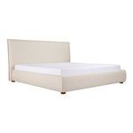 Luzon bed 45-degree angle view with mattress highlighting fabric texture