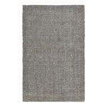 Rectangular Annello Handspun Jute Area Rug in neutral gray with chunky boucle weave texture