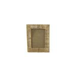 Smaller size natural jute photo frame with the same woven texture and beige color