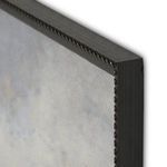 Close-up of decorative black wooden frame corner with detailed beaded edge