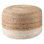 Product Image 1 for Oliana Ombre White/ Beige Cylinder Pouf from Jaipur 
