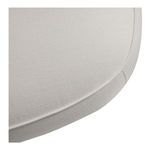 Close-up of Marion Ottoman fabric texture and fine piping detail in light neutral tone