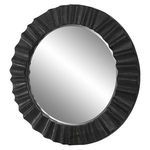 Product Image 4 for Caribou Dark Espresso Scalloped Round Mirror from Uttermost