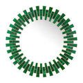 Product Image 1 for Glasdele Emerald Round Mirror from Currey & Company
