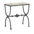 Product Image 1 for Agora White Travertine Side Table from Currey & Company