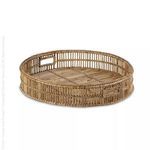 Product Image 4 for Lena Rattan Round Serving Tray, Set of 2 from Texxture