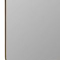 Close-up detail of Faith Square Wall Mirror corner showing gold metal frame with rounded edges and smooth finish