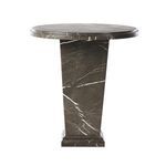 Opposite side of tapered base with distinct white and light brown marble veins visible