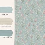 Product Image 4 for Laura Ashley Mosedale Posy Dark Duck Egg Blue Wallpaper from Graham & Brown