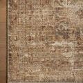 Detailed top view showing corner of Heritage Bark Multi Rug with subtle color shifts and woven texture