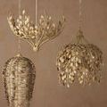Maypan Pendant shown again with two other pendant styles on muted plastered wall background