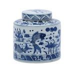 Product Image 4 for Blue & White Fish Cylinder Tea Jar from Legend of Asia