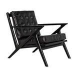 Lauda Black Leather Accent Chair image 5