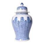 Product Image 2 for Blue & White Porcelain Temple Jar Banana Leaf Motif from Legend of Asia