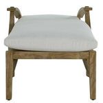 Side profile of Croquet Teak Chaise with slatted base and adjustable backrest slots visible