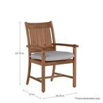 Product Image 7 for Croquet Teak Outdoor Natural Teak Arm Chair Chair from Summer Classics
