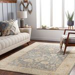 Product Image 3 for Normandy Global Inspired Wool Charcoal / Medium Gray Rug - 2' x 3' from Surya