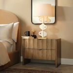 Product Image 2 for Finley Large Fluted Brown Sugar Oak Nightstand from Jamie Young