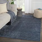 Product Image 1 for Ardis Handmade Solid Dark Blue/ White Rug from Jaipur 