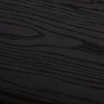 Close-up of dark oak veneer top surface showing distinct wood grain pattern.