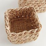 Product Image 3 for Abaca French Braid Storage Baskets Square, Set Of 2 from Napa Home And Garden