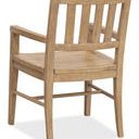 Rear view of Driftwood Splatback Chair showing the back slats and wood grain texture