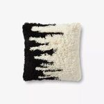Product Image 1 for White / Black Hand Woven Abstract Modern Soft Wool Moroccan Pillow from Loloi