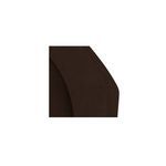 Close-up of Naomi Wave sectional’s curved armrest with visible smooth stitching detail in dark brown fabric