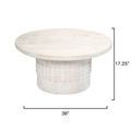 Product Image 3 for Studded White Washed Wood Coffee Table from Jamie Young