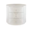 Product Image 1 for Axiom Round Linear White Chairside Table from Bernhardt Furniture