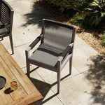 Product Image 11 for Sherwood Grey Wooden Outdoor Dining Armchair with Charcoal Cushion from Four Hands