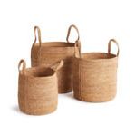 Product Image 1 for Seagrass Round Baskets W/ Long Handles St/3 from Napa Home And Garden
