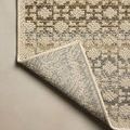 Saylor Mosaic Field Rug showing folded corner revealing woven underside and clean edge finish