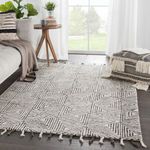Product Image 2 for Montblanc Handmade Geometric Ivory/ Gray Rug By Nikki Chu from Jaipur