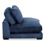 Side view of Plunge sofa highlighting corduroy texture and cushion depth