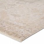 Close-up of rug corner showing soft texture and subtle fringe along edge