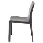 Side profile of the Colter Dining Chair highlighting slim gray cushioning and clean lines