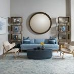 Product Image 3 for Mila Navy Oval Drum Coffee Table from Villa & House