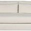Leone Modular Sectional Left Arm Bench Seat Sofa in Identify Ivory fabric with two cushioned backrests