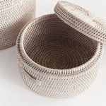 Product Image 3 for Burma Rattan Round Lidded Boxes, Set Of 2 from Napa Home And Garden