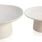 Product Image 3 for Tano Modern Eggshell White Ceramic Stands, Set of 2 from Four Hands