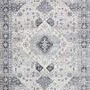 Skye Silver/Grey rug with classic old-world geometric medallion and faded border design in soft grey tones