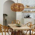 Product Image 2 for Clamshell Wood Beaded 3-Light Small Chandelier from Jamie Young