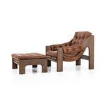 Product Image 14 for Halston Heirloom Sienna Top Grain Leather Chair with Ottoman from Four Hands